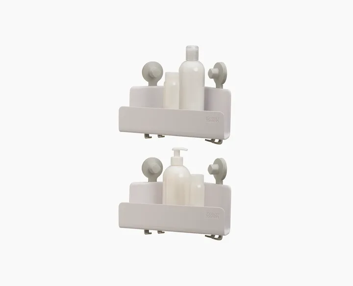 Joseph Joseph shower caddy: EasyStore white corner shower shelf set