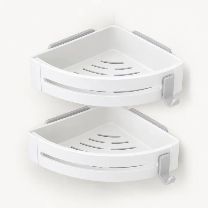 Joseph Joseph shower caddy — EasyStore white corner shower shelf set